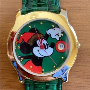 Vintage Christmas Mickey Mouse Watch